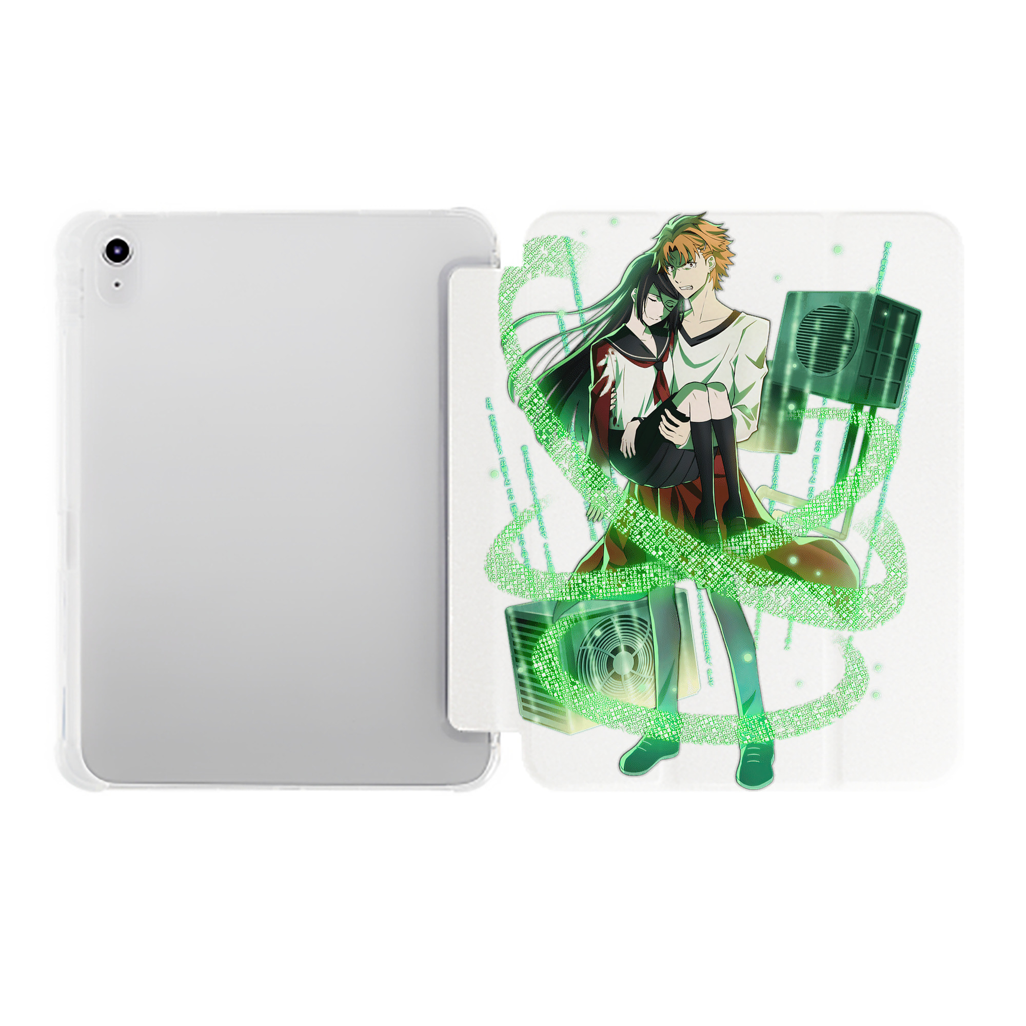 （画像用） 文豪ストレイドッグス Bungo Stray Dogs IPad ケース ペン収納付き 三つ折りスタンド PUレザー×シリコン 対応機種9.5/10.5/10.9インチ